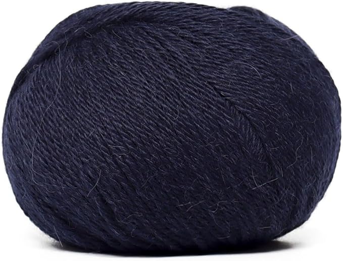 100% Baby Alpaca Yarn Wool Set of 3 Skeins (150 Grams) DK Weight - Made in Peru - Heavenly Soft and Perfect for Knitting and Crocheting (Navy Blue, DK)
