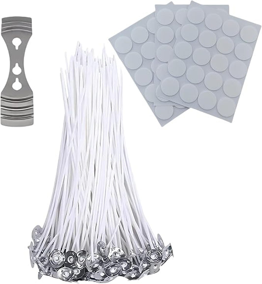 Candle Wicks for Candle Making, Braid Candle Wick Pre Waxed Non-Smoke Braided Wicks Beeswax Candles Wicks for Candle Making DIY (15CM(6inch)