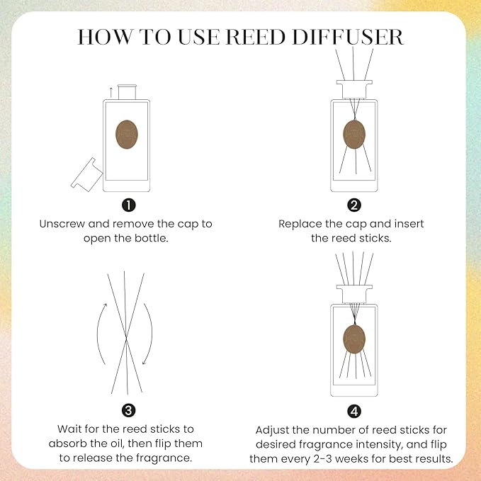 M&SENSE 10.14 oz Large Reed Diffuser Set | Bamboo Scent Oil Diffuser with Sticks | Hotel Collection Non-Toxic Essential Oil |for Bedroom Bathroom Living Room
