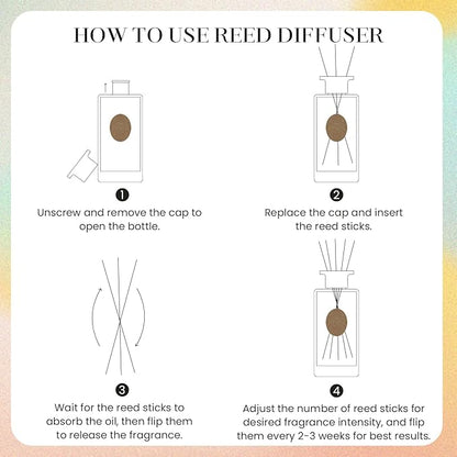 M&SENSE 10.14 oz Large Reed Diffuser Set | Cashmere Cloud Scent Oil Diffuser with Sticks | Hotel Collection Non-Toxic Essential Oil |for Bedroom Bathroom Living Room