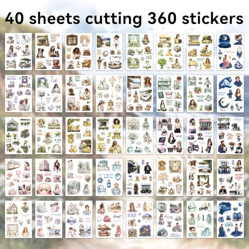 360 PCS People Stickers Book for Adults - Vintage Aesthetic Journaling Supplies Kit with Women Figures｜Scrapbooking,Card Making & Water Bottle DIY - Image 5