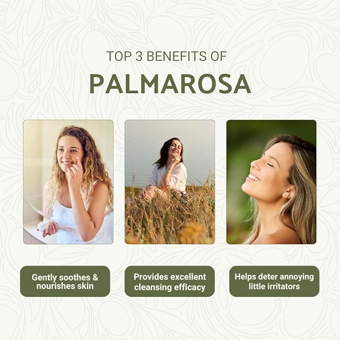 Nature Packaged Palmarosa Essential Oil Direct from Norex Flavours India for Skin and Aromatherapy - Aceite de Palmarosa for Candle Scent for Candlemaking and Soaps (15ml)