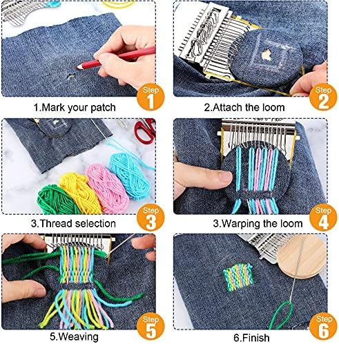 Luinabio Speedweve Darning Loom with Yarn Needles, Round, Classic Color - Image 3