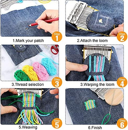 Luinabio Speedweve Darning Loom with Yarn Needles, Round, Classic Color - Image 3