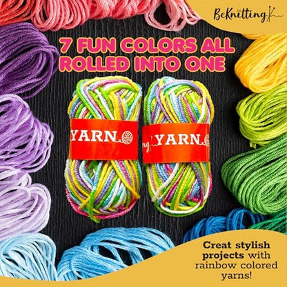 BeKnitting Loom Kit - Beginner Learn to Knit Hat, Bag and Headband for Kids & Adults | DIY Arts & Crafts w/Round Loom, Yarn, Crochet Hook, & Pen | Weaving | Holiday Gifts, Gift-Ready Box - Image 5