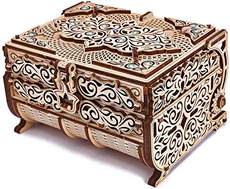 Wood Trick Treasure Box 3D Wooden Puzzles for Adults to Build by WoodTrick