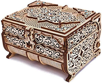 Wood Trick Treasure Box 3D Wooden Puzzles for Adults to Build by WoodTrick