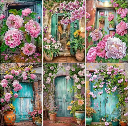 DOTSOPS 6 Pack Flowers Diamond Painting Kits for Adults Art Painting Kits by DOTSOPS