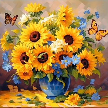 Sunflower Paint by Numbers Kit for Adults Beginners 15.7X15.7 inch by Unknown