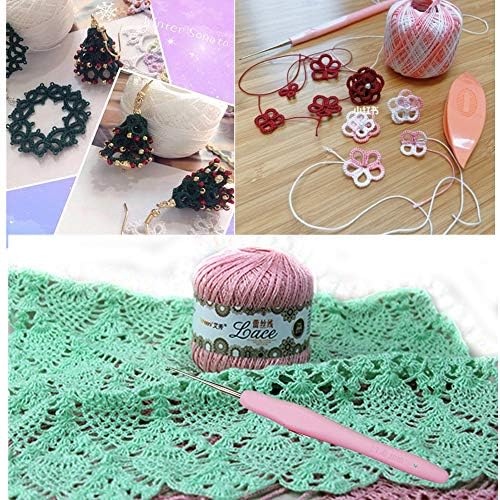 Lewhoo 15 Crochet Thread Balls & 10 Lace Crochet Hooks, 100% Cotton Thread - Image 6