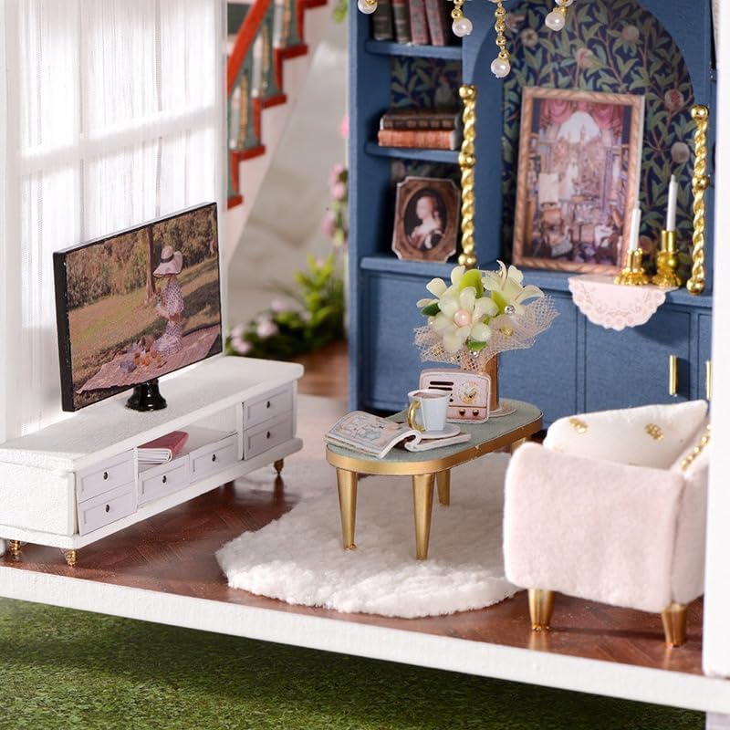 Miniature House Kit, DIY Miniature Dollhouse Kits for Adults to Build to Live in, Garden Shed Miniatures,Wooden Adults Craft Kits, Mini Model Kits with LED, Birthday for Teens - Image 6