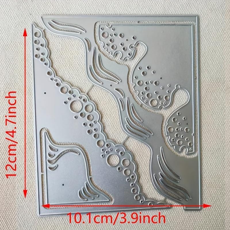 Lapoo Cutting Die for Scrapbooking, 3D Backgrounds Frame New Cutting Dies DIY Album Card Making Decor Paper Craft Metal Die Cuts Party Decorations (Spray 4.7 x 4 in) - Image 2