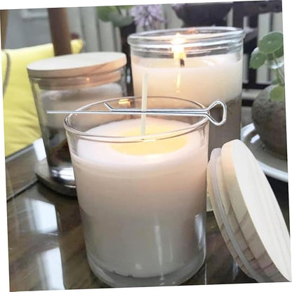 10pcs DIY Candlewick Holders Tealight Wick Centering Tool Carbon Steel Wick Holder Candle Making Material Easy to Use for DIY Candle Projects