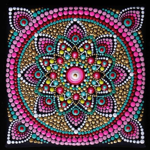 Crystal Art Diamond Painting Card Kit - Mandala- Create Your Own 7"x7" Card Kit - for Ages 8 and up by DIYCrystalArtKits