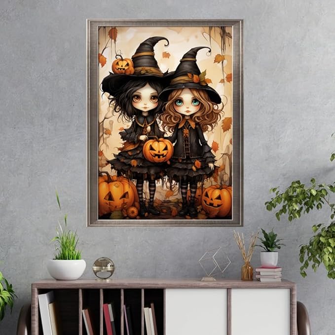 Leczany Cross Stitch Stamped Kit for Adults - Magic Little Girl | DIY Embroidery Starter Patterns Craft Kit Needlepoint for Beginner | 11CT, 3 Strands | 13x17.2 inches