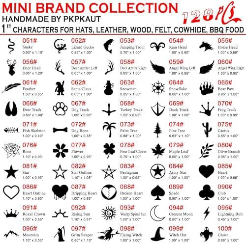 128Pcs 1" Custom Branding Iron for Wood, Leather Branding Stamp Kit - Image 4