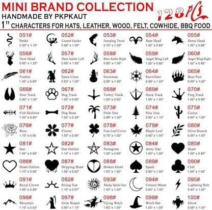 128Pcs 1" Custom Branding Iron for Wood, Leather Branding Stamp Kit - Image 4