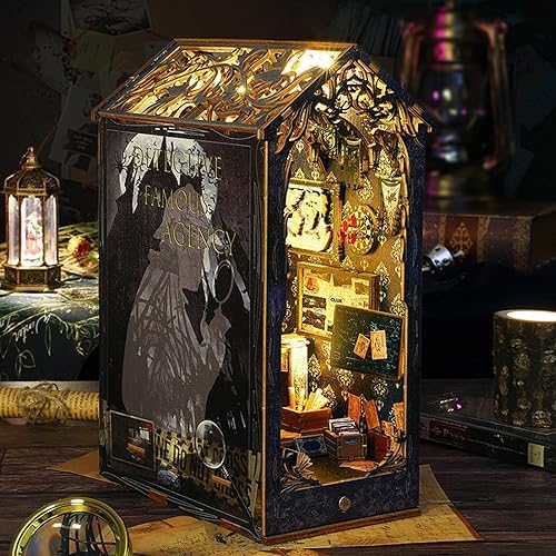 ISSEVE Book Nook Kit, DIY Dollhouse Booknook Kits Bookshelf Insert Décor - Image 6