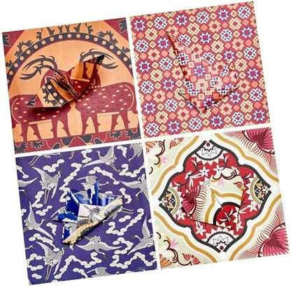 JoyCat Ethnic Patterned Origami Paper, 50 Double-Sided Sheets, 6x6 Inch - Image 2