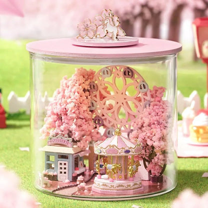 Wizardi Mini House Building Kit - Sakura Scenery DIY Dollhouse Kit - Image 4