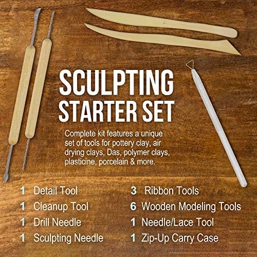 U.S. Art Supply Pottery & Clay Tools Set (14-Piece) - Image 4
