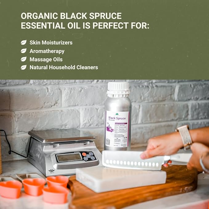 Nature Packaged Organic Black Spruce Essential Oil from Canada - Black Spruce Essential Oils for Candle Scent (5mL)