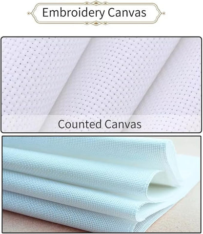 Threadhaven Cross-Stitch Kit 14CT Aida Counted Embroidery Complete Set with Fabric, Threads, Needles & Chart-Premium Beautiful Girls Design for Adults & Beginners- Little Princess 13.8''×16.5''