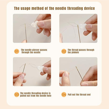 64 Pcs Sewing Kit for Adults Box,Multi-Purpose Stainless Steel Needle Manual Sewing Suppliers Accessories,Magnetic Force Sewing Needles and Thread Kit,Suitable for DIY Crafting at Home for Travelers