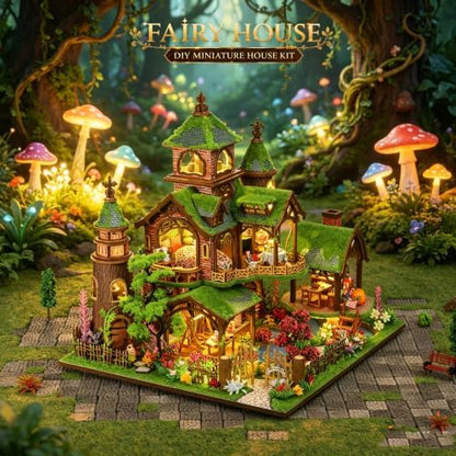 Miniature House Kit, DIY Miniature Kit, Mini House for Adults, Fairy House - Image 2