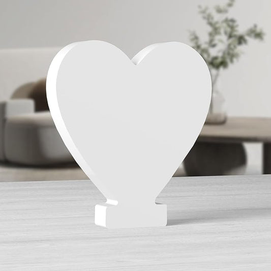 AOCEAN 10 Inch White Big Wood Letters, Unfinished Wooden Letters for Wall Decor Decorative Standing Letters Slices Sign Board Decoration for Craft Home Party Projects (Love)