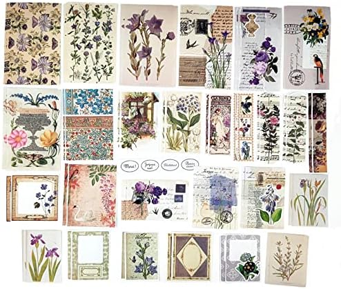 Esweny 200PCS Vintage Scrapbooking Supplies Kit, Scrapbook Sticker Paper Pack for for Planners Aesthetic Cottagecore Room Decor Wall Art Collage Album - Image 4
