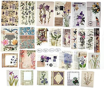Esweny 200PCS Vintage Scrapbooking Supplies Kit, Scrapbook Sticker Paper Pack for for Planners Aesthetic Cottagecore Room Decor Wall Art Collage Album - Image 4