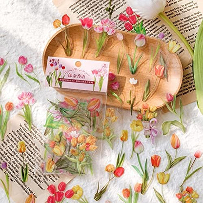 BLEDS 141 PCS Scrapbook Stickers Supplies, 120 PCS Nature Flower Self-Adhesive Stickers Plus 21PCS Big Size Scrapbooking Stickers Journaling Kit for Junk Journal Craft Card Making Decorative - Image 3