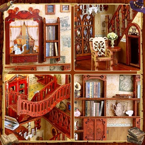 CRIOLPO Dollhouses Book Nook Kits - DIY Miniature Kit for Adults Teens - Image 4