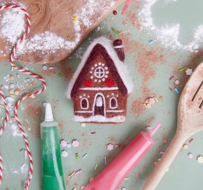 Simply Make Needle Felting Kit Christmas Gingerbread House, Including Wool, Needles, Tools, Beginners, Needle Felting Craft Kits, Starter Hobby Craft, Decoration, Gift, Hobbies for Crafty Enthusiasts - Image 3