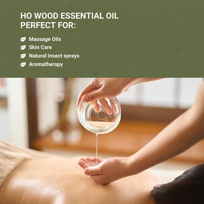 Nature Packaged Ho Wood Essential Oil Direct from Malagassi - Ho Wood Essential Oil for Diffusers, Candle-Making, Soap-Making, Aromatherapy, for Skin and Hair (8oz)