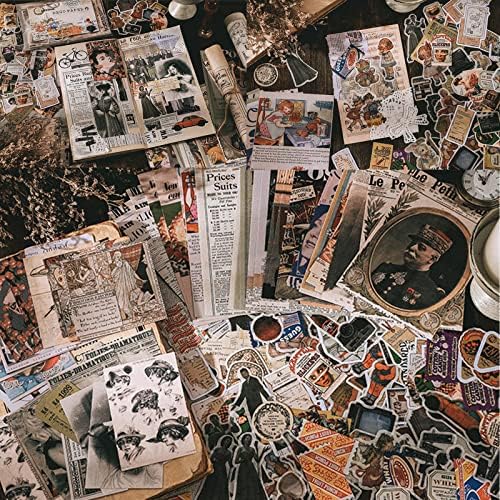 Esweny 200PCS Vintage Scrapbooking Supplies Kit for Journaling,Junk Journal Planners Aesthetic Cottagecore Room Decor Wall Art Collage Album (Retro Memory) - Image 7
