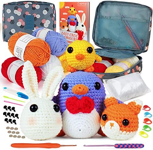 Coopay Crochet Kit for Beginners Adults w/Step-by-Step Tutorial by Coopay