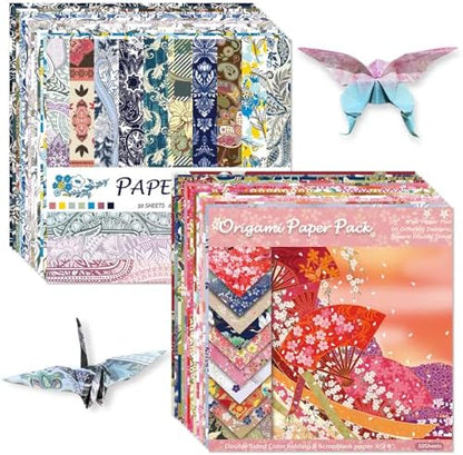 6x6" Origami Paper,100Sheets Double Sided Colored Paper,Square Craft Paper by Mifuner