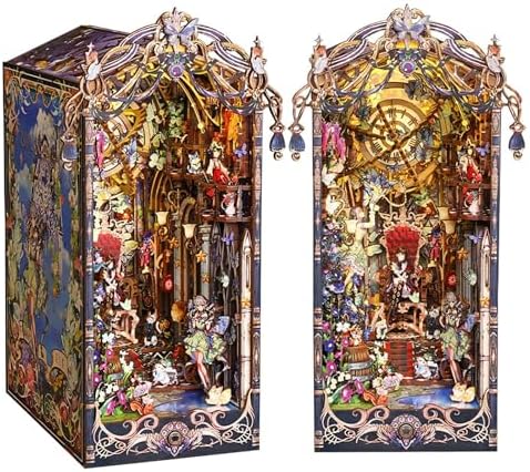 OZJAY Book Nook Kit, Fairy Tale Elves 3D Wooden Puzzles for Adults by OZJAY