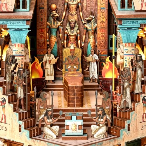 TOYQI Book Nook Kit for Adult, DIY Miniature Dollhouse Kit, Pyramids Model - Image 3