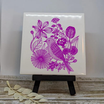 DGAGA Flower Self-Adhesive Silk Screen Stencil Birds Mesh Transfers Various Birds Pattern for Festival Stencils Screen Printing Stencils for Painting on Wood, Home Decor,Bag, T-Shirts 8.5x8.5 in - Image 3