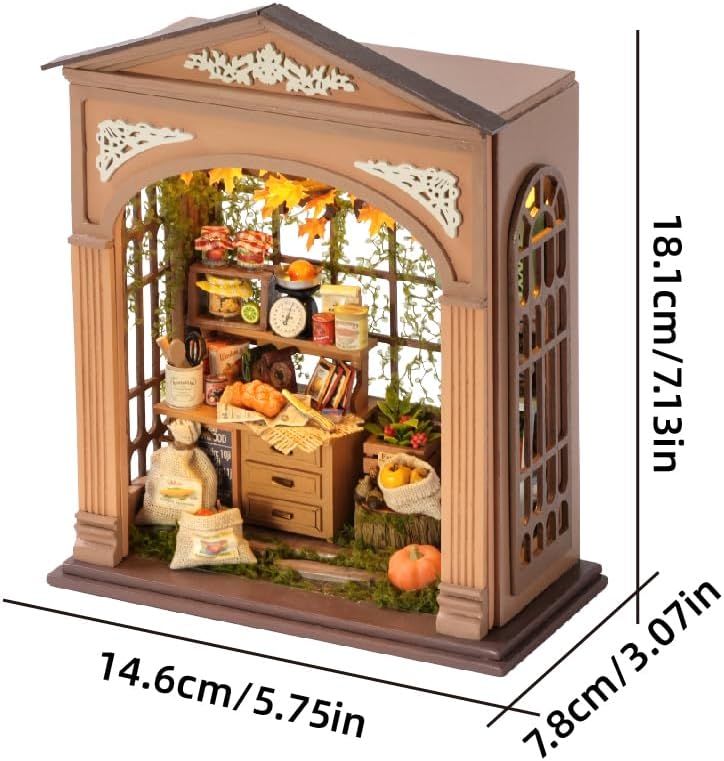 DIY Miniature Dollhouse Kit, 1:24 Scale Handmade Craft Model Harvest Time, Creative 3D Wooden Puzzle Building Set for Adults, Compact Home Decor Gift - Image 2