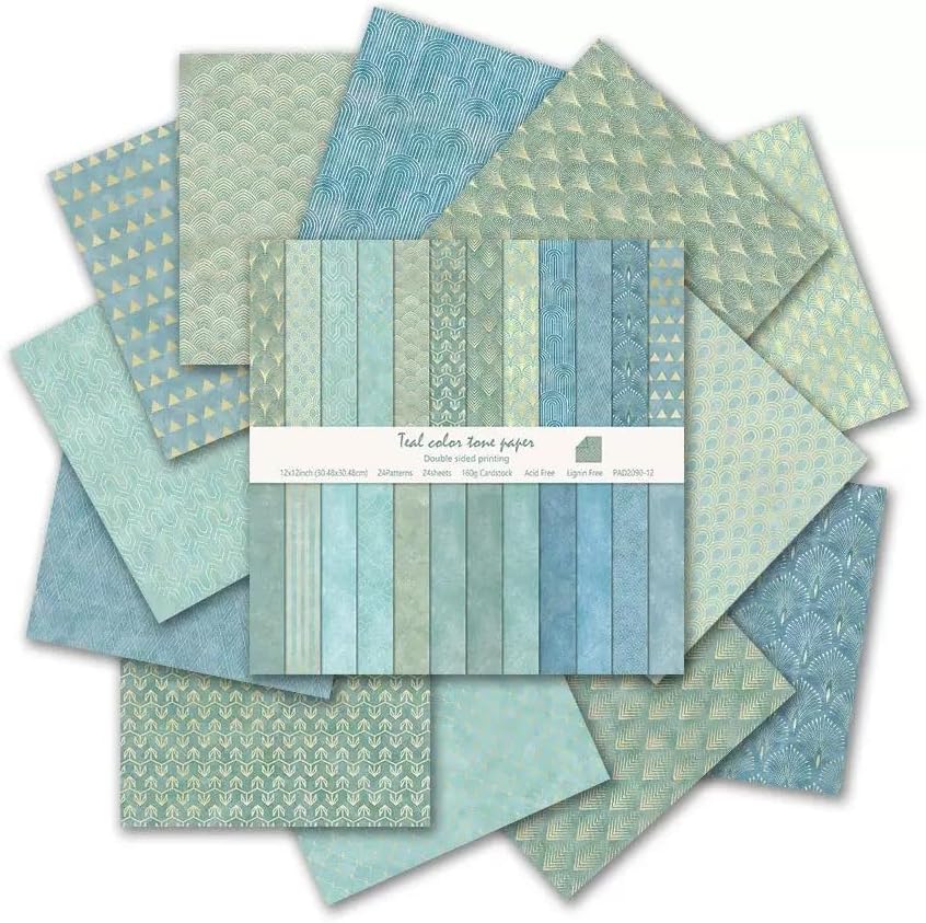 Boho Scrapbook Paper Vintage Flower Pattern Papers Pad 12×12,24 Sheets Double-Sided Bobo Floral Scrapbooking CardStock Paper Pad for Holiday Cardmaking DIY Origami Papers. - Image 6