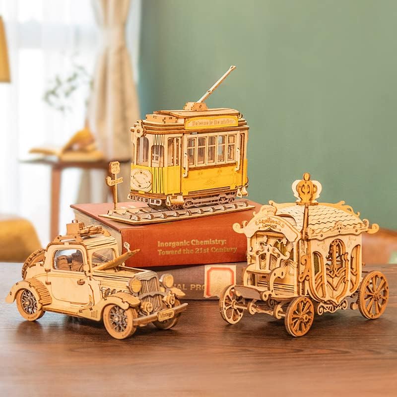Rowood 3D Puzzles for Adults, Vintage Car Wooden Model Kits to Build, DIY Adult Craft Kit - Image 5