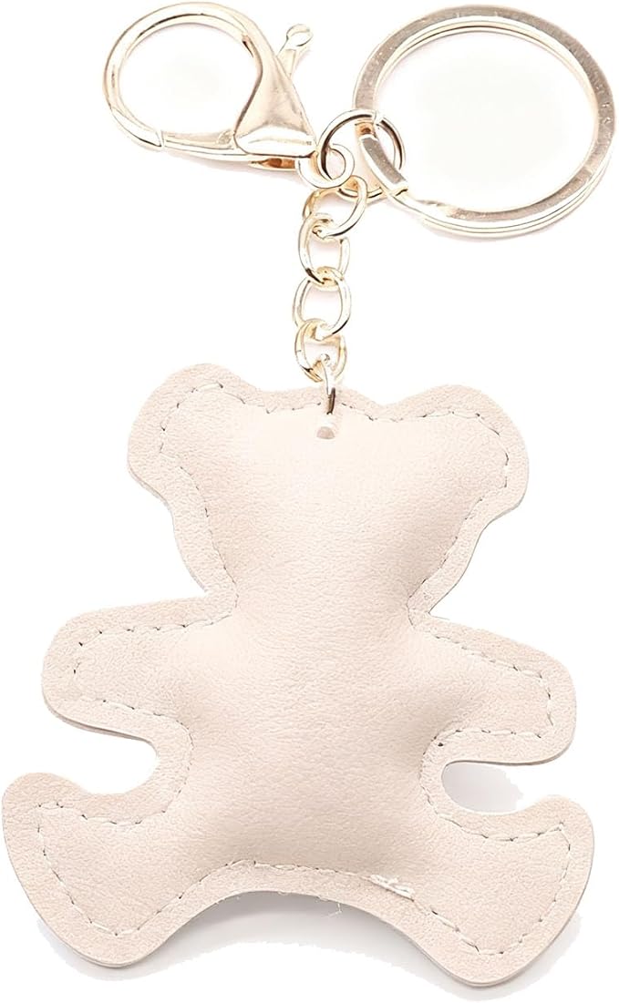 Bear Keychain For Women, Leather Unisex Couple Set Cartoon Used For Wallets And Handbags Charm Gift Accessories