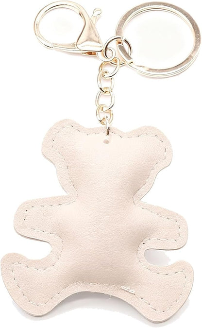 Bear Keychain For Women, Leather Unisex Couple Set Cartoon Used For Wallets And Handbags Charm Gift Accessories