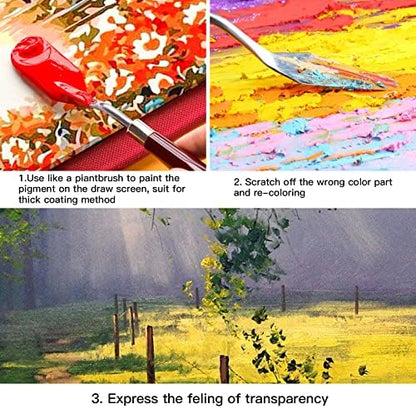 10PCS Palette Knife, Stainless Steel Painting Knife Set, Flexible Spatula Pallet Knife, Metal Artist Knives, Oil Painting Accessories Color Mixing Scraper for Oil, Canvas, Acrylic Painting By CUALORK - Image 6