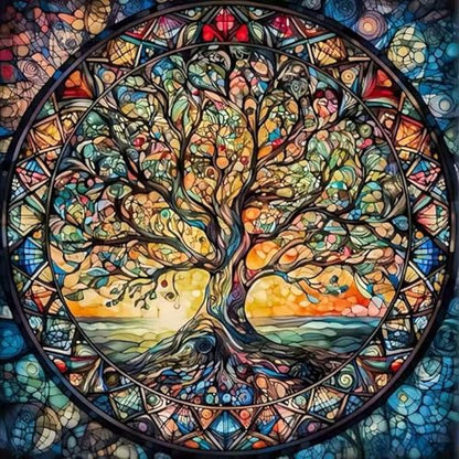 GEMOUJ Paint by Numbers Kits for Adult, Tree of Life Paint by Numbers Kit for Adults Beginners, DIY Tree Acrylic Painting on Canvas for Adult, Home Wall Decor 16 x 16 inch by Unknown