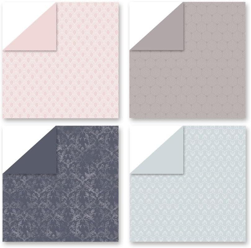 Patterned Scrapbook Paper 12x12 Pink,24 Sheets Double-Sided Bohemian Floral Pattern CardStock Paper Pad Boho Tone Decorative Craft Papers for Holiday Cardmaking DIY Origami Papers. - Image 4